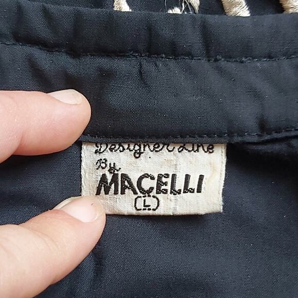 Vintage Macelli Bohemian Embroidered Tunic Size Large - Picture 8 of 12